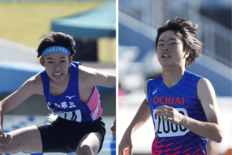 栃木県春季陸上中学の部　男子110m障害の本川（小山三）、男子四種の山…