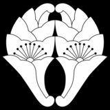 抱花杏葉 （だきはなぎょうよう）〈器材紋　杏葉〉