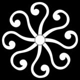 蕨車(わらびぐるま)〈植物紋 蕨〉