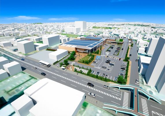 ヨークベニマルが提案する一条中跡地の利活用イメージ（宇都宮市提供）