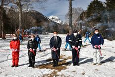 今季営業開始 安全祈り式典　雪不足、滑走は見送り　日光湯元温泉スキー場