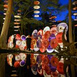 秋の夜長を彩る和傘　３日から日光・鬼怒川公園で「月あかり花回廊」