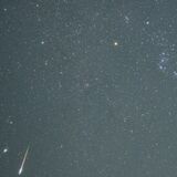 秋の夜を流れる輝き　市貝の小倉さん、オリオン座流星群撮影