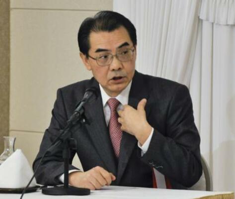 　講演する中国の呉江浩駐日大使＝２４日午後、東京都千代田区