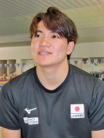 インタビューに答える松下知之選手