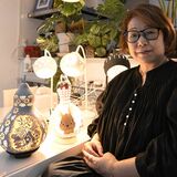 「今残されている力」を淡い光に変えて　栃木でひょうたんアート展　大病患った大倉さんの力作並ぶ