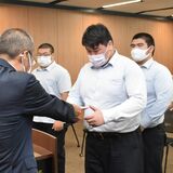 とちぎ国体出場選手らを激励　大田原市、相撲など10競技16人
