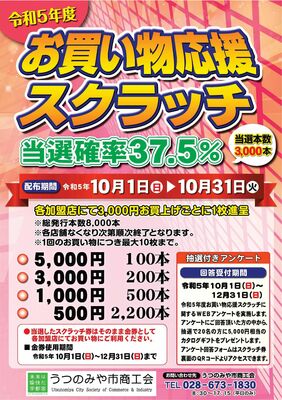 買い物応援スクラッチのポスター