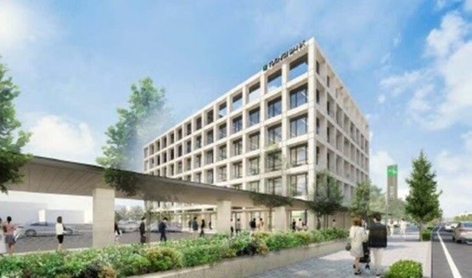 栃木銀行の新本店の完成予想図