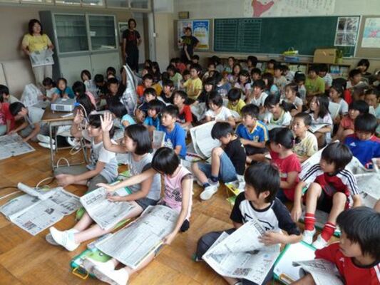発信者で異なる記事　宇都宮市雀宮南小