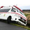 救急搬送中の救急車が単独事故　下野の市道　乗車の６人にけがなし