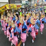 阿波踊り、大盛り上がり　さくら・氏家商工まつり　歩行者天国の大通りに熱気