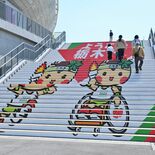「とちまるくん階段」が復活　カンスタでお披露目式　CF達成で３カ所に設置