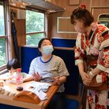 ＳＬ大樹に短冊や天の川　９日まで七夕イベント　浴衣姿でおもてなし