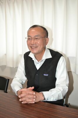 遊水地保全に対する思いを語る青木理事長