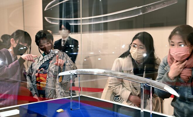 名刀「山姥切国広」＝2022年２月11日午前11時10分、足利市通２丁目