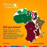 実際の大きさ示す世界地図採用を