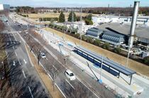 ＬＲＴ停留所も着々と　宇都宮