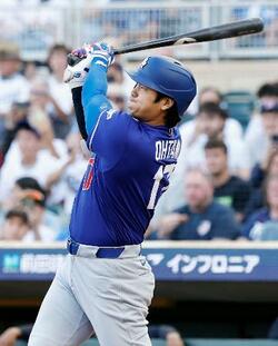 大谷、第１打席に１７号ソロ
