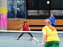 全豪オープンで視覚障害者テニス