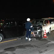 国道50号で車６台の玉突き事故　足利の渡良瀬川大橋