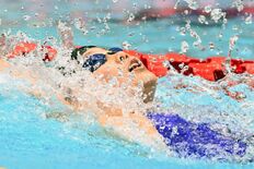 栃木県短水路選手権　女子背泳ぎ50m・寺内彩（JSS宇都宮）、大会新記…