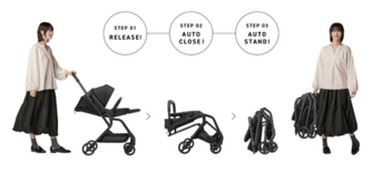 オートクローズ最軽量ベビーカー（※1）『auto N first Ⅱ …