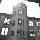 原爆ドーム内部、特別に立ち入り　「ヒロシマ講座」で本紙記者　劣化と保存…