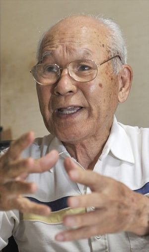 激戦地サイパン島を生き抜いた体験を語る元落下傘部隊の井手口義雄さん