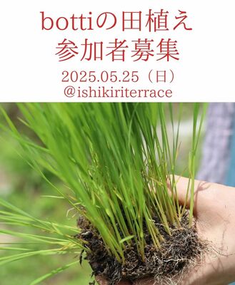 日本酒「ｂｏｔｔｉ」に使う原料米の田植え参加者を募集するインスタグラム（提供写真）