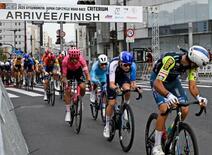 宇都宮の目抜き通りで自転車疾走