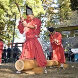 古式ゆかしく建築技術披露　大田原神社で「太子祭」　作業安全や商売繁盛な…