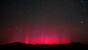 　低緯度で見られる赤いオーロラ＝北海道遠軽町（中山智博氏提供）