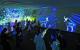 デジタルアートで「宇宙散歩」満喫　大田原