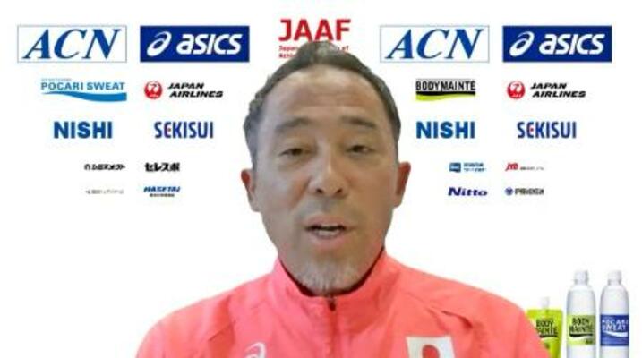 　オンラインで取材に応じる日本陸連で短距離を統括する前村公彦ディレクター＝５日