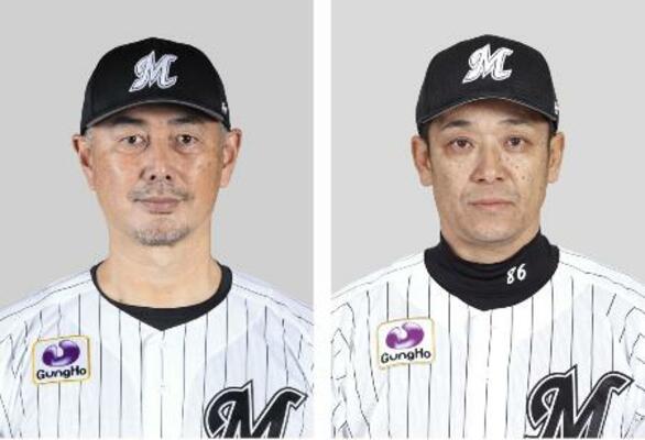 　ロッテの吉井理人監督、サブロー・ヘッドコーチ