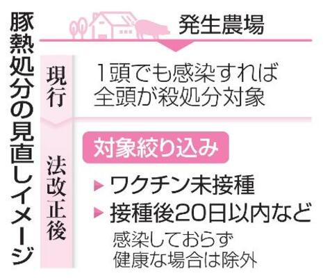 豚熱処分の見直しイメージ