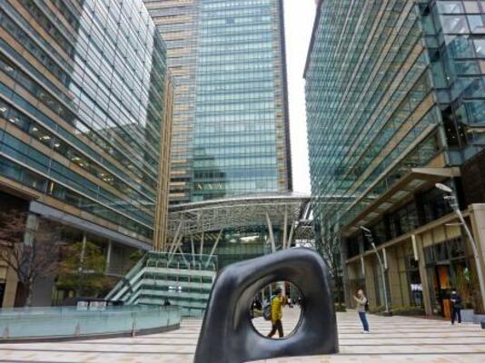 東京ミッドタウンの高層ビル群=東京都港区