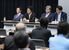 「国力研究会」の初会合に出席した自民党の(奥左から)麻生副総裁、加藤前財務相、萩生田幹事長代行、小林政調会長=21日午後、国会
