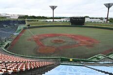 宇都宮清原球場に想定外の劣化判明　市は大規模改修を中断、保全・修繕工事…