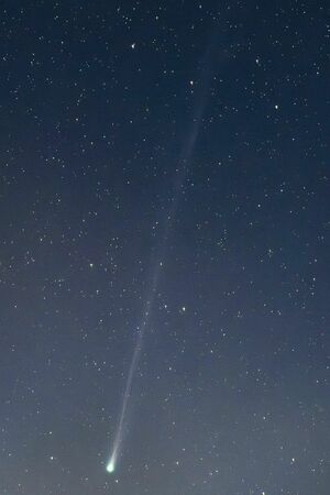 夜空に浮かぶ緑の輝き　パンスターズ彗星の撮影に成功　下野写真協会会員の北山さん