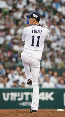 ローテーションの中心として１年間投げ続け、２年連続のリーグ優勝に貢献した今井＝2019年９月14日のロッテ戦より