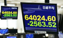 東証急落 2563円安に