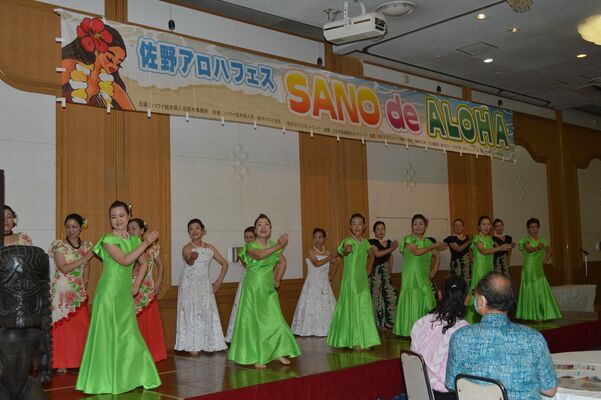 市内外のフラダンサーが踊りを披露した「佐野アロハフェス」