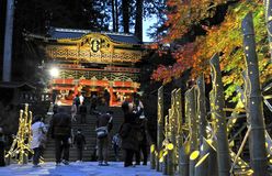 日光・輪王寺でライトアップ