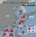 「中国艦船１００隻展開」