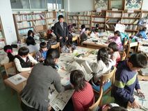 運動記者の仕事を紹介　大田原市石上小