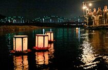 足利で灯籠流し