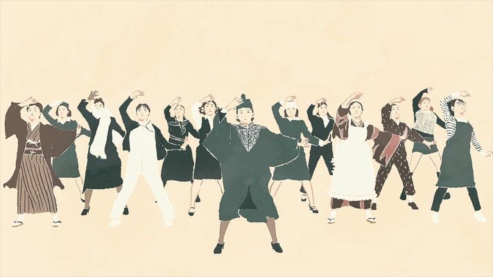 オープニングの女性たちが踊るシーン（ＮＨＫ提供）