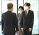 栃木県関係者の出迎えを受ける秋篠宮ご夫妻＝28日午前11時55分、県公館（代表撮影）
